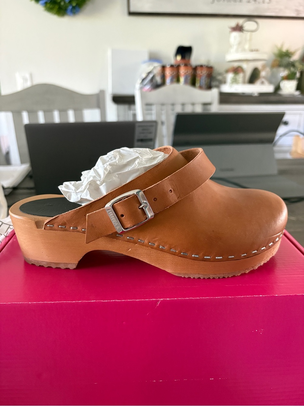 Swedish Hasbeens Slingback Clogs